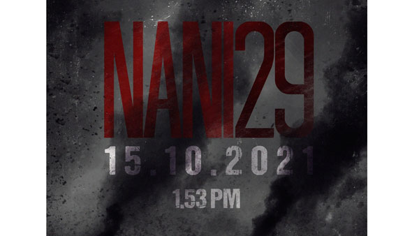 Nani 29th Film Announcement on October 15th