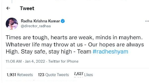 రాధాకృష్ణ ట్వీట్ వైరల్