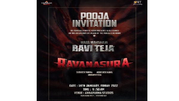 Ravi Tejas RAVANASURA Grand Pooja Ceremony on January 14th