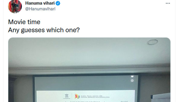 హనుమాన్ విహారి సోషల్ మీడియా పోస్ట్