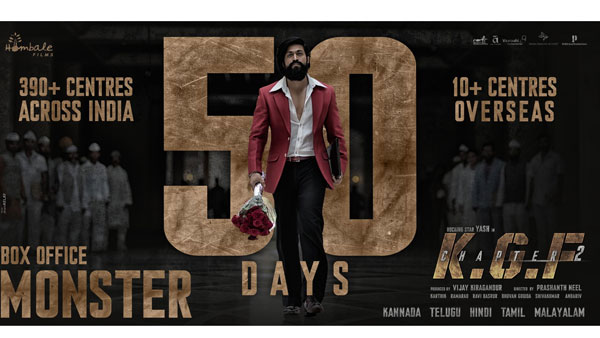 KGF Chapter 2 Celebrate 50 Days in 400 Centers