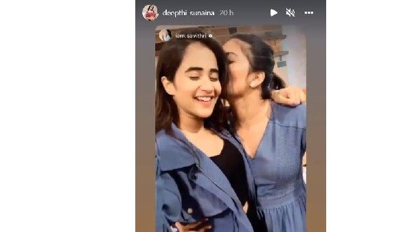 దీప్తి సునైనాకు శివ జ్యోతి కిస్