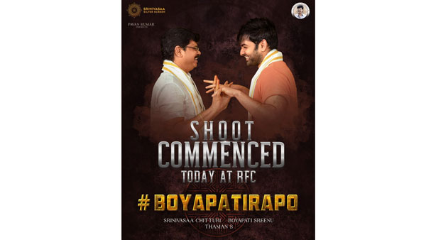 Boyapati Srinu into Action for Ram Pothineni movie at Ramoji Film City