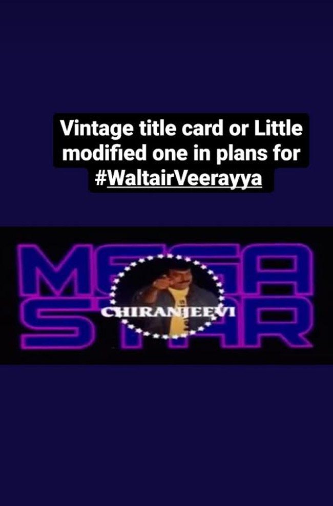 Bobby Designs Vintage Megastar Card for Waltair Veerayya