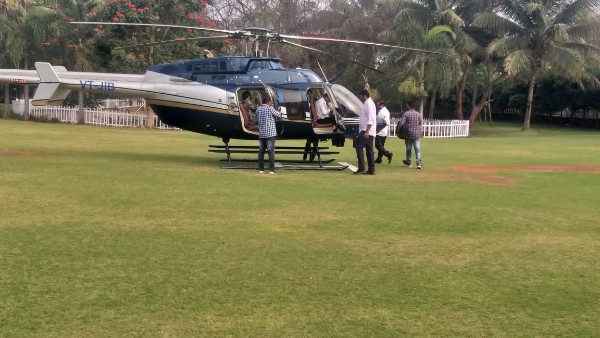 Nandamuri Balakrishna, Shruti Haasan leaves Ongole by Helicopter for Veera Simha Reddy pre release event