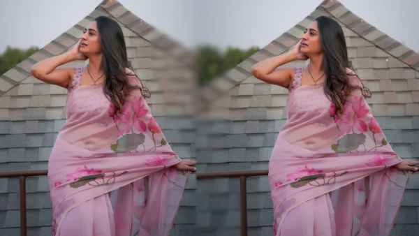 చీరలో అలా నడుము చూపిస్తూ..