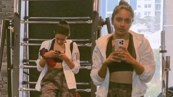 బ్రాలో ఫిట్ నెస్ అందాలు..