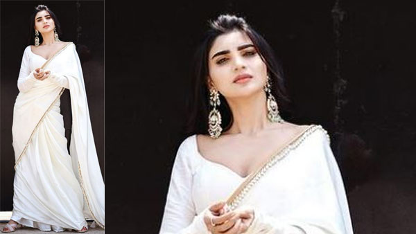 చీరలోనూ వర్ష గ్లామర్ ట్రీట్