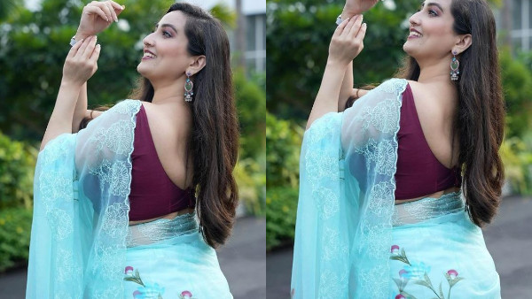 Anchor Manjusha Looks Fabulous in Latest Saree Photos