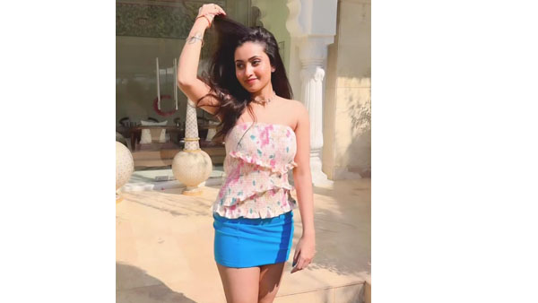 Deepika Pilli Ravishing Hot Looks In Latest Blue Colour Short Goes Viral