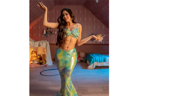 Janhvi Kapoor Sizzling Looks In Latest Mermaid Dress Over The Little Mermaid Promotions