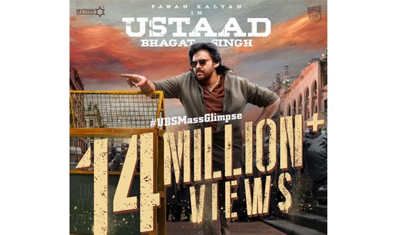 Pawan kalyan ustad bhagat singh first glimpse youtube number one trending