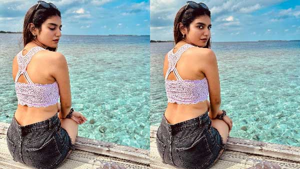 Cute heroine Priya Prakash Varrier latest bikini look viral Cute heroine Priya Prakash Varrier latest bikini look viral