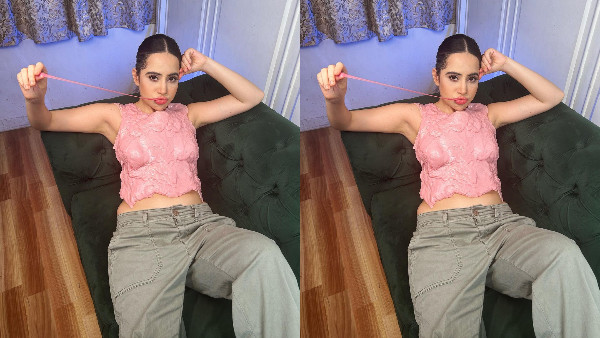 Urfi Javed Stunning Looks In Latest Bubblegum Dress Goes Viral Urfi Javed Stunning Looks In Latest Bubblegum Dress Goes Viral