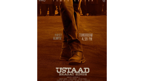 Pawan Kalyans Ustaad Bhagat Singh Glimps is set fire in Telugu film Industry Pawan Kalyans Ustaad Bhagat Singh Glimps is set fire in Telugu film Industry