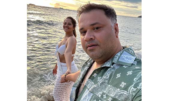 Anchor Anasuya Bharadwaj Lip Kiss To Husband In Latest White Bikini At Beach Anchor Anasuya Bharadwaj Lip Kiss To Husband In Latest White Bikini At Beach