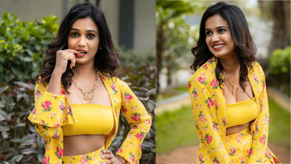 Ariyana Glory Ravishing Look In Latest Pink Colour Sleeveless Dress Photos Goes Viral