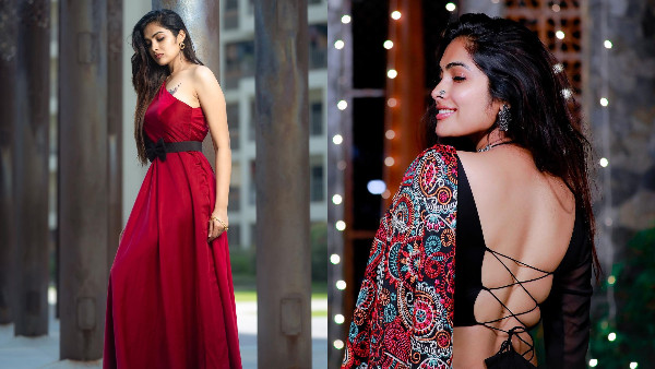 Bigg Boss Divi Vadthya Sizzling Glamour Pics In Black Colour Blouse