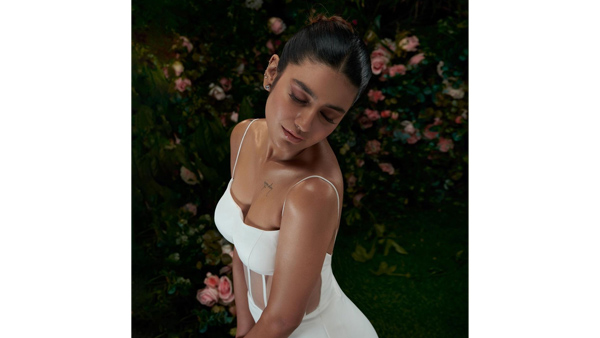 Priya Prakash Varrier Sizzling Looks In Latest White Bodycon Dress