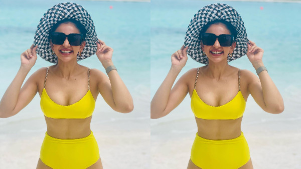 Rakul Preet Singh Sizzling Look In Latest Yellow Colour Bikini