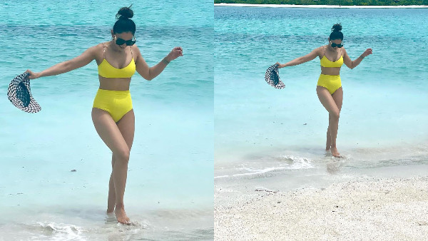 Rakul Preet Singh Sizzling Look In Latest Yellow Colour Bikini