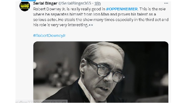 Christopher Nolans Oppenheimer twitter Review: Oscar level performances by Cillian Murphy and Robert Downey Jr