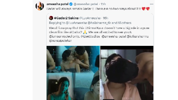 Ameesha Patel defends dirty Hari Heroine Simrat Kaur over troll related to Gadar 2 