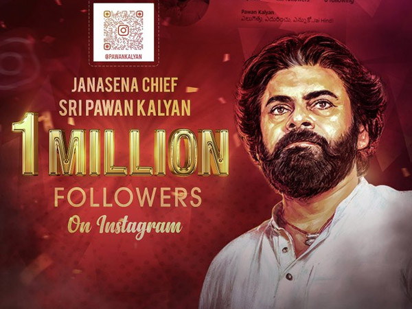 Pawan Kalyan One million Followers