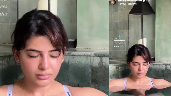 Heroine Samantha Latest Ice Bath Video Viral in Social Media