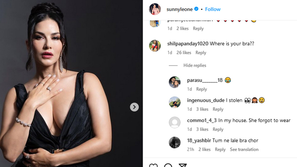 Sunny Leone Sizzling Hot Looks In Latest Black Sleeveless Long Dress