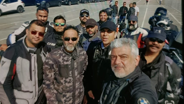 Star Hero Ajith Kumar belly fat Photos Viral in social media