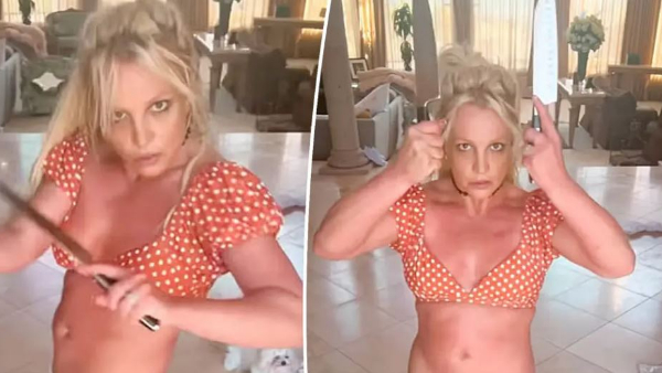 Britney Spears Home After Popstar Disturbing Video of Dancing With Knives Britney Spears Home After Popstar Disturbing Video of Dancing With Knives