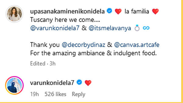 Upasana Konidela Instagram Post