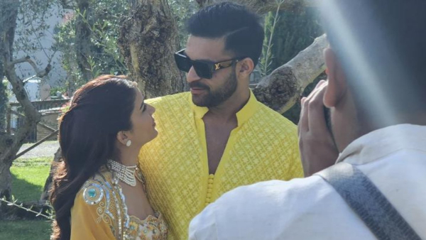  Varun Tej and Lavanya Tripathi Haldi function photos goes Viral: Chiranjeevi looks Stylish