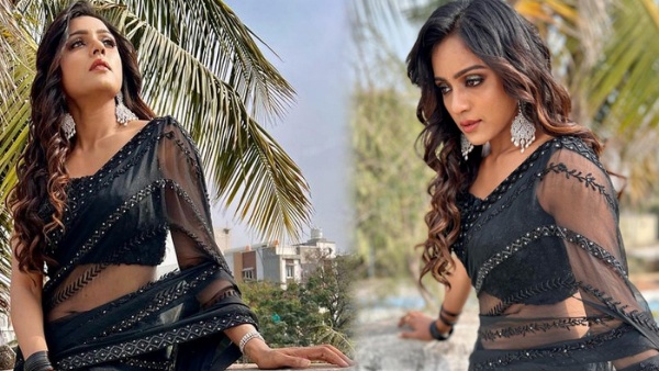 Heroine Vithika Sheru Good Looking Saree Photos goes Viral