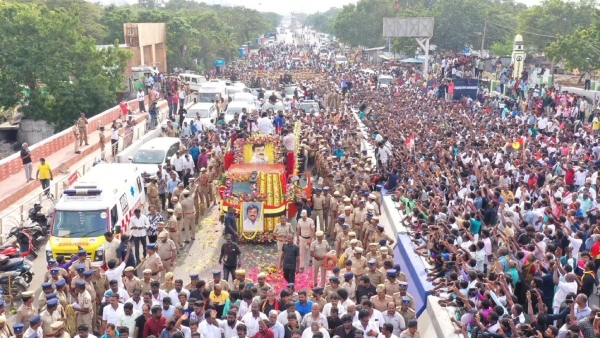 Captain Vijayakanth funerals and Last rites finished with state honours
