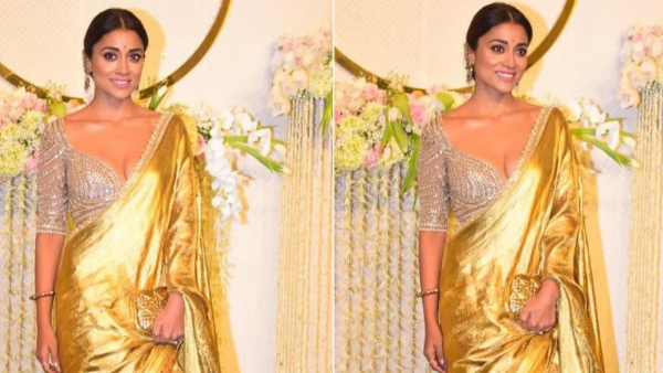 Tollywood Heroine Shriya Saran Memserizing Saee Look Photos Goes Viral Tollywood Heroine Shriya Saran Memserizing Saee Look Photos Goes Viral