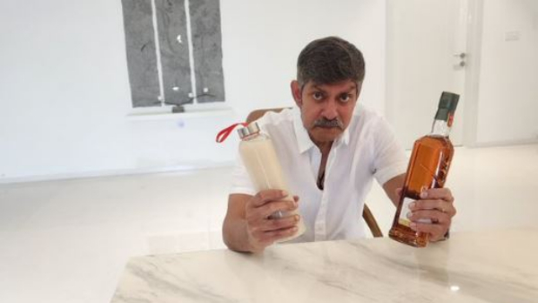 Tollywood Senior Hero Jagapati Babu Ask Netizens Whether to Drink Milk or Take Alchohol