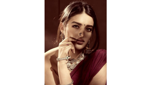 Raja Saab Movie Heroine Nidhhi Agerwal Latest Nice Photos Viral