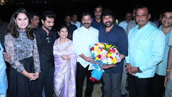 Revanth Reddy Attends Chiranjeevi at Special Party and Congratulate Him