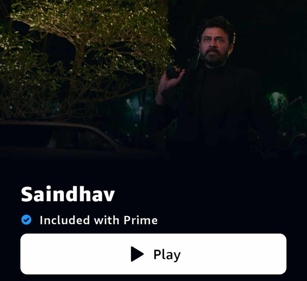 Venkatesh Starrer SAINDHAV Movie OTT Streaming Started on Amazon Prime