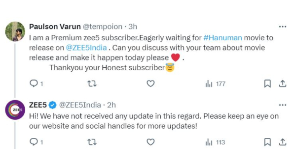ZEE5 Gives Clarity On HanuMan Movie Digital Streaming