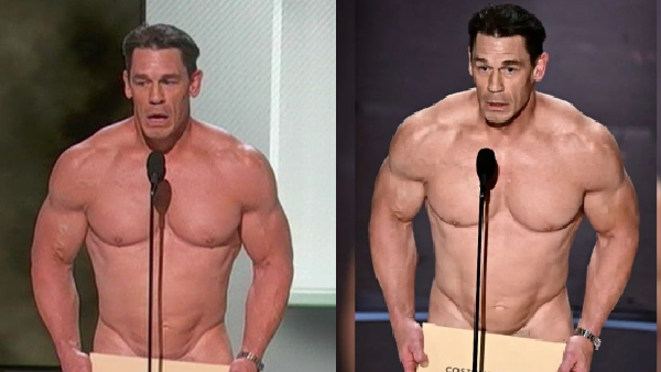 Actor Jhon Cena becomes naked for announce Best Costumes Award in Oscars Awards 2024