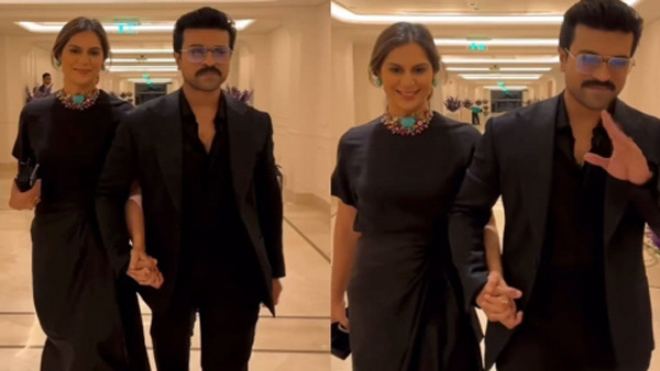 Mega power star Ram charan foot massage upasana konidela while flight jamnagar cute video goes viral