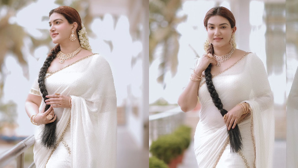 Tollywood Heroine Honey Rose Stunning Saree Look Photos Goes Viral