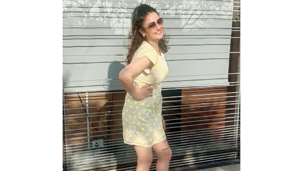 7 G Brindavana Colony Heroine Sonia Agarwal Cute pics in mini dress goes viral