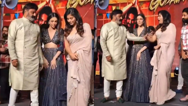 vishwak sen and producer naga vamsi gave clarity on Nandamuri Balakrishna Pushes Actress Anjali issue At pre release Event