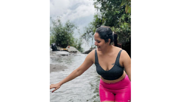 Pushpa 2 Actress Anasuya Bharadwaj Swimming Photos Goes Viral