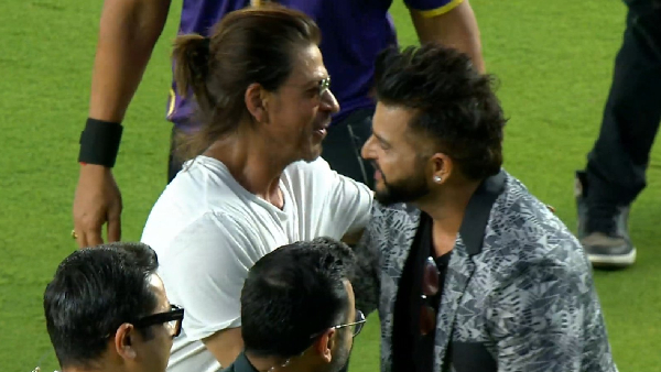 Shah Rukh Khan rendered apology to Suresh Raina Parthiv Patel at IPL Play off Match