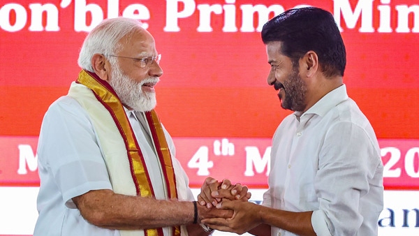 Narendra Modi satires on cm Revanth Reddy Hitting Out at Rivals PM s RRR Twist to Poll Speech Narendra Modi satires on cm Revanth Reddy Hitting Out at Rivals PM s RRR Twist to Poll Speech